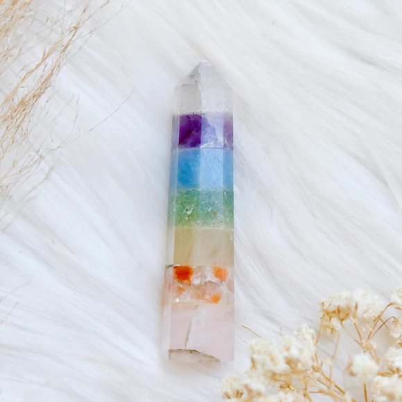 Pastel Rainbow Chakra Wand - Picture 1 of 3
